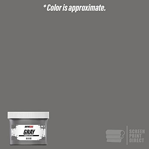 Rapid Cure® Screen Printing Ink Gray (Quart - 32oz.) - Plastisol Ink for Screen Printing, Fast Curing Fabric Paint - Screen Print Direct®, USA Made