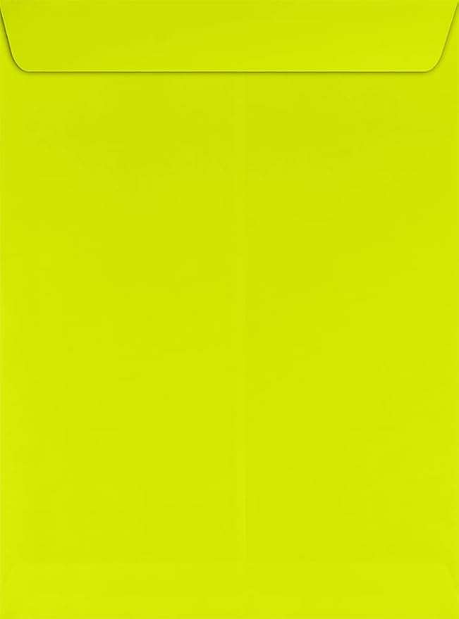 LUXPaper 9 x 12 Open End Envelopes | Peel & Press | Wasabi Green | 80lb. Text | 50 Qty