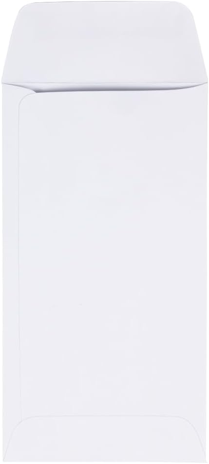 JAM PAPER #7 Coin Business Envelopes - 3 1/2 x 6 1/2 - White - 50/Pack