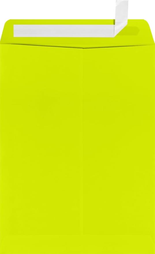 LUXPaper 9 x 12 Open End Envelopes | Peel & Press | Wasabi Green | 80lb. Text | 50 Qty