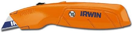 IRWIN Hi-Vis Retractable Utility Knife, 2082300, Orange (Pack of 2)