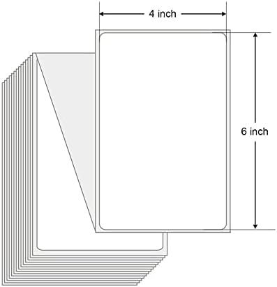 4x6 Thermal Labels, MakerKing White Mailing Fanfold Postage Direct Thermal Printer Shipping Label (1000 4x6 Fanfold Labels), Compatible with Rollo, MUNBYN, iDPRT, Polono, Zebra Thermal Label Printer