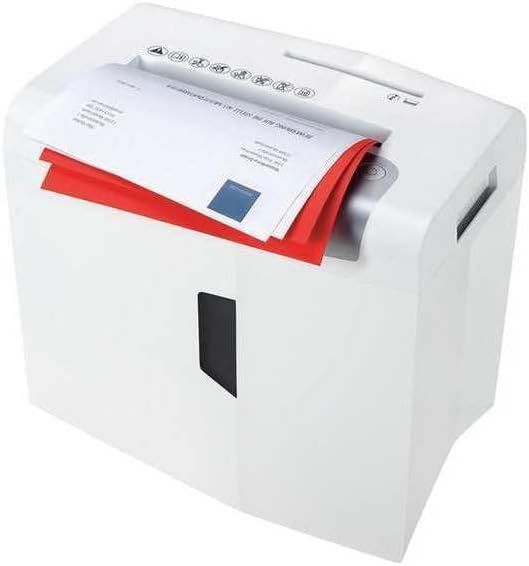 HSM shredstar S10, 10-Sheet Strip-Cut Paper/CD/Card Shredder, P-2 Security Level, 4.8 Gallon, White | HSM1042W