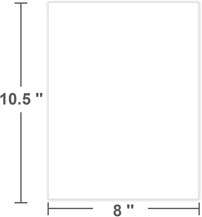 8" x 10.5" Blank Printer Paper - 100 Sheets/200 Pages Blank Loose-Leaf Papers, Copy Paper Printing in Office/Home/School, 100gsm Blank Paper