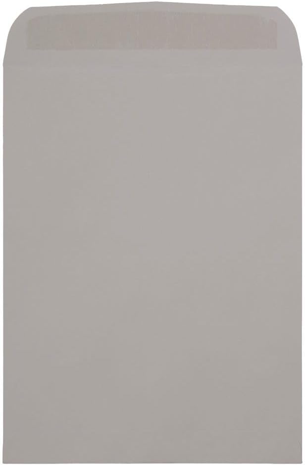 LUXPaper 9 x 12 Open End Envelopes | Peel & Press | Gray Wove | 28lb. Text | 50 Qty