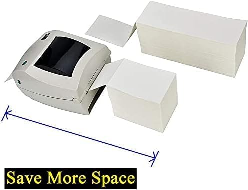 Immuson 4 x 6 Direct Thermal Shipping Labels with Perforations,40000 Fanfold Labels, Permanent Adhesive, White Mailing Labels for Thermal Printer
