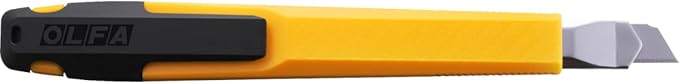 OLFA 9mm Slide Lock Utility Knife (A-1) - Multi-Purpose Retractable Precision Knife w/ Snap-Off Blade, Replacement Blades: Any OLFA 9mm Blade