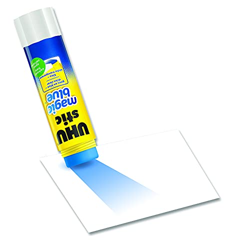 UHU Stic Magic Blue Colored Glue Stick, 12-Pack Bulk Set: 40g Sticks – Applies Blue & Dries Clear, Washable – All Purpose School & Craft Adhesive for Kids, Scrapbooking, Office & Home Use