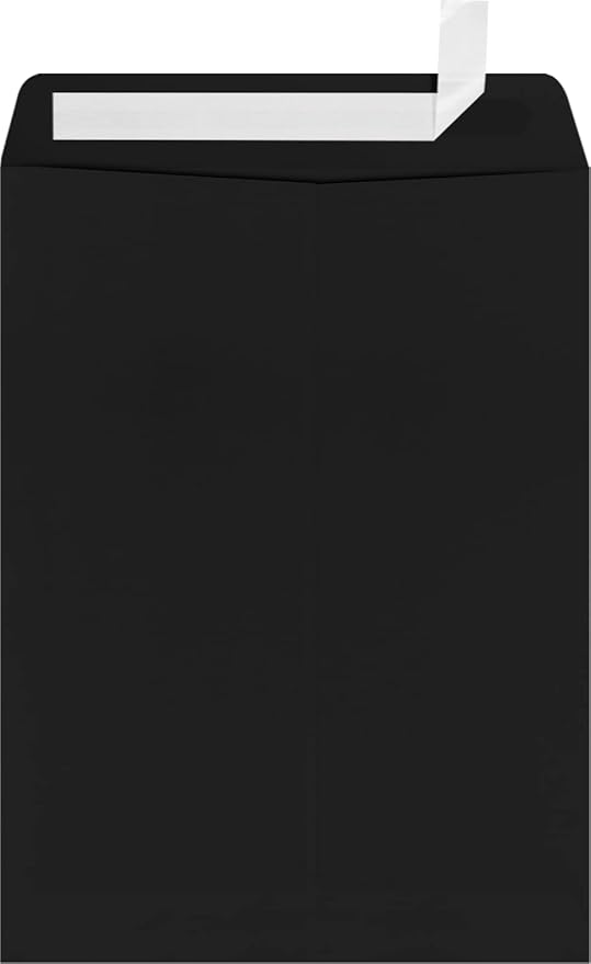 LUXPaper 9 x 12 Open End Envelopes | Peel & Press | Midnight Black | 80lb. Text | 250 Qty