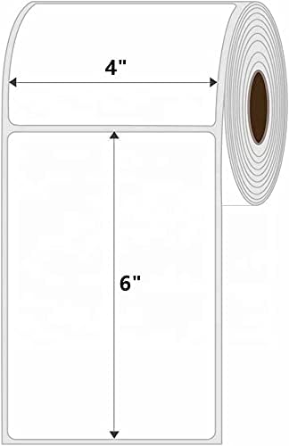 4x6 Direct Thermal Shipping Labels, 250 Per Roll, Mailing Thermal Blank Shipping Labels for Zebra 2844 Zp-450 Zp-500 Zp-505 (20 Rolls)