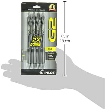 PILOT G2 Premium Rolling Ball Gel Pens, Black Ink, 4-Pack