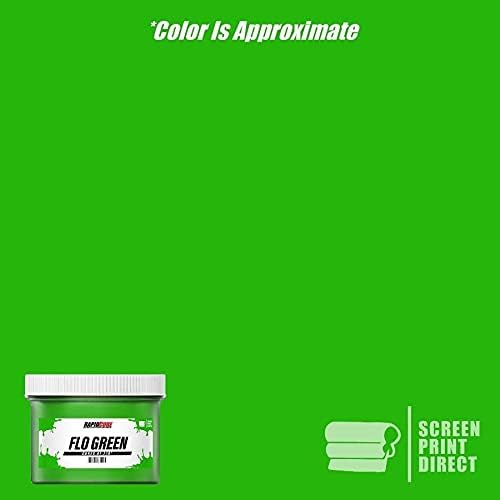 Rapid Cure® Screen Printing Ink Fluorescent Green (Pint - 16oz.) - Plastisol Ink for Screen Printing, Fast Curing Fabric Paint - Screen Print Direct®, USA Made