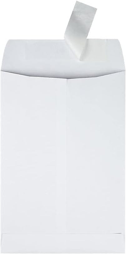 Quality Park 6-1/2 x 9-1/2 Catalog Mailing Envelopes, Redi-Strip Self Seal Closure, 28 lb White Wove Paper, 100 per Box (QUA44334)