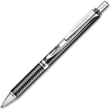 Pentel Retractable Gel Pens, Metal Tip, .7mm, Black Ink (PENBL407AA)