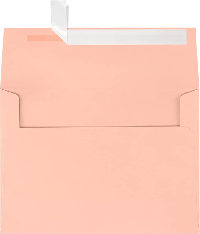 LUXPaper A7 Invitation Envelopes | Peel & Press | 5 1/4" x 7 1/4" | Blush Pink | 80lb. Text | 500 Qty