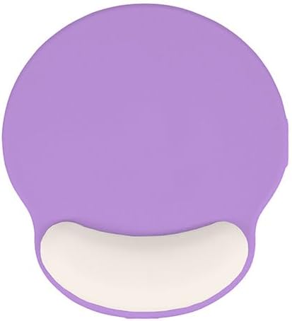 Auhoahsil Ergonomic Mouse Pad with Wrist Rest, Comfortable Silicone Non-Slip Computer Pain Relief Gel Mouse Mat with Wrist Support for Gaming, Work, Office, Women & Men, Cute Pattern, Purple Beige
