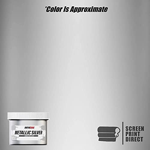 Rapid Cure® Screen Printing Ink Silver (5 Gallon - 640oz) - Plastisol Ink for Screen Printing, Fast Curing Fabric Paint - Screen Print Direct®, USA Made