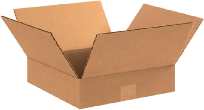 Secure Seal - 100 Pack of 15x15x3” Corrugated Cardboard Packing Shipping Mailing Moving Carton Boxes Cube