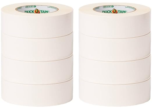 Duck Brand Max Strength Duct Tape, White, 8-Roll Pack, 1.88 Inches x 35 Yards, 242859