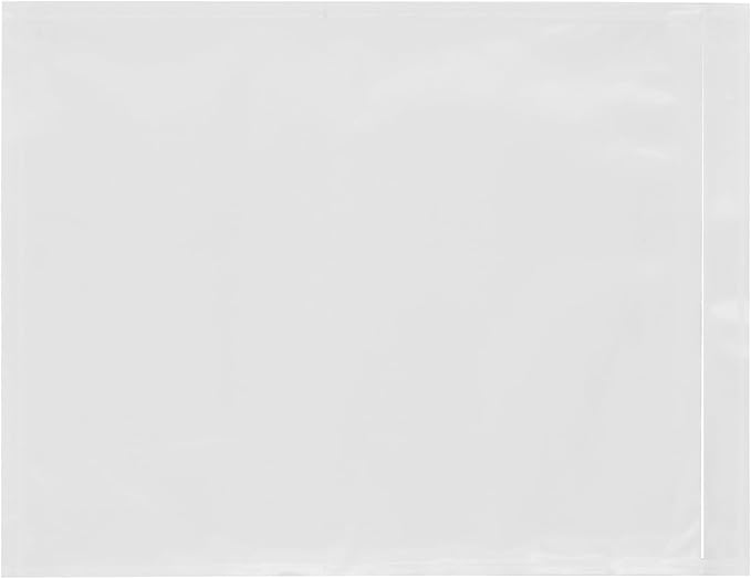 100 Count 10" x 12" Shipping Label Envelopes, Clear Packing List Pouches with Self-Adhesive Back, Top Loading for Shipping Labels Sleeves, for Packing Slips, Labels Invoices & Paperwork. GPI