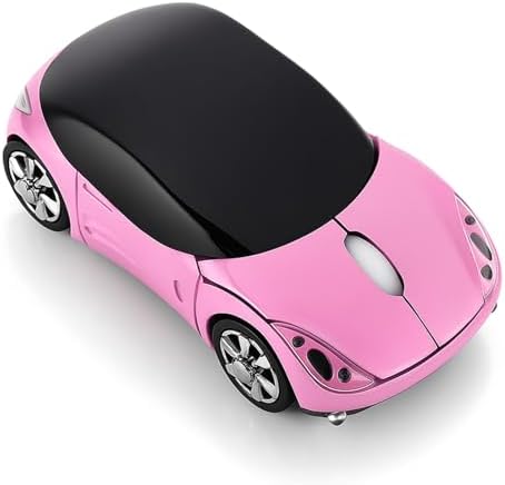 Wireless Mouse 1600DPI 2.4GHz, Slim Portable Computer Mouse with USB Receiver for Laptop PC Mac Office Home Gaming, 3-Button Ergonomic Design (Pink)