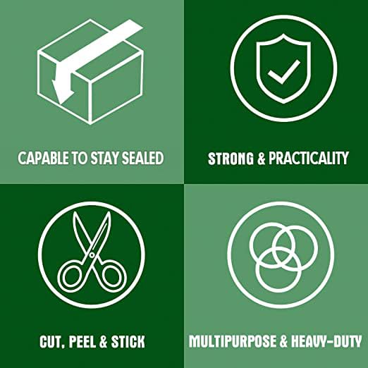 HERKKA Clear Packing Tape, 24 Rolls Heavy Duty Packaging Tape for Shipping Packaging Moving Sealing, Thicker Clear Packing Tape, 1.88 inches Wide, 65 Yards Per Roll, 1560 Total Yards