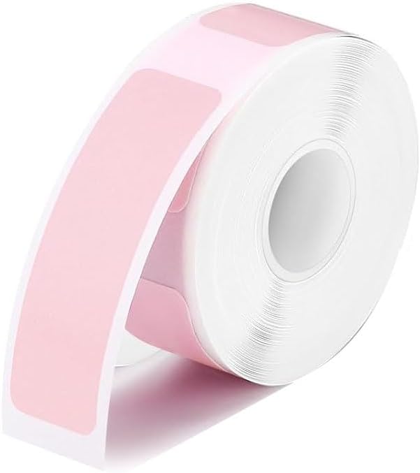 1Rolls PinkLabel Tape 12mmx40mm Compatible with Phomemo D30 D35 Label Maker Waterproof Laminated Custom Stickers Office Labels Replacement (Pink)
