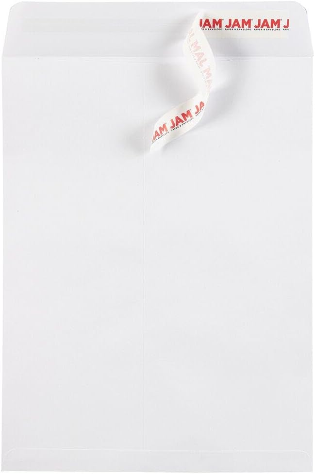 LUXPaper 9 x 12 Open End Envelopes | Peel & Press | White | 28lb. Text | 50 Qty
