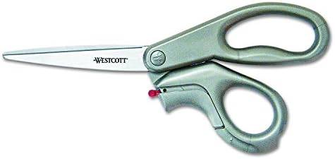 Westcott EZ-Open Scissors and Box Cutters, 8", Grey, Model: 13227