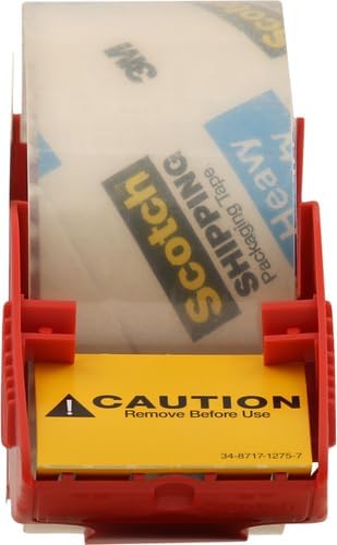 Scotch Heavy Duty Shipping Packing Tape,Clear,Shipping and Packaging Supplies,1.88 in. x 38.2 yd.,1 Tape Roll with Dispenser,(Pack of 12)