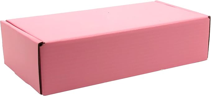 7x5x2 Shipping Boxes Set of 50, Pink Mailer Corrugated Cardboard Box | for Packaging, Literature, Packing, Mailing, Storage, Small Business, Moving, Gift, Supplies, Quick Fold, Tab Locking