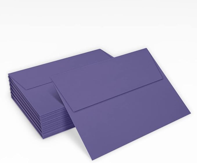 LUXPaper A7 Invitation Envelopes | Peel & Press | 5 1/4" x 7 1/4" | Wisteria Purple | 80lb. Text | 250 Qty
