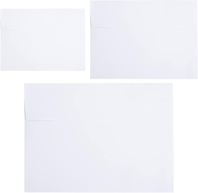 100 Pack 4x6 Envelopes - Self Seal White A4 Envelopes for Invitations, Weddings, Greeting Cards & Mailing