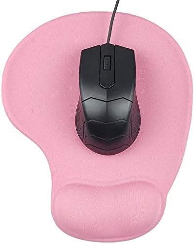 Office Mousepad with Gel Wrist Support - Ergonomic Gaming Desktop Mouse Pad Wrist Rest - Design Gamepad Mat Rubber Base for Laptop Computer -Silicone Non-Slip Special-Textured Surface (06Red)
