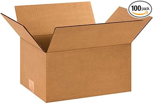 BOX USA Shipping Boxes 12"L x 9"W x 6"H, 100-Pack Small Corrugated Cardboard Boxes for Shipping, Mailing, Packing, Packaging and Storage