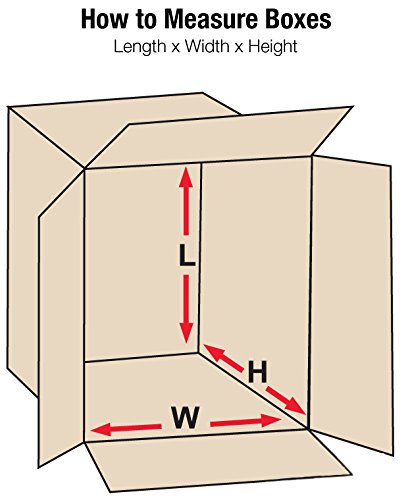 BOX USA Medium Shipping Boxes 14"L x 11"W x 11"H (25-Pack) - Corrugated Cardboard Box for Moving, Mailing, Packing, Packaging and Storage