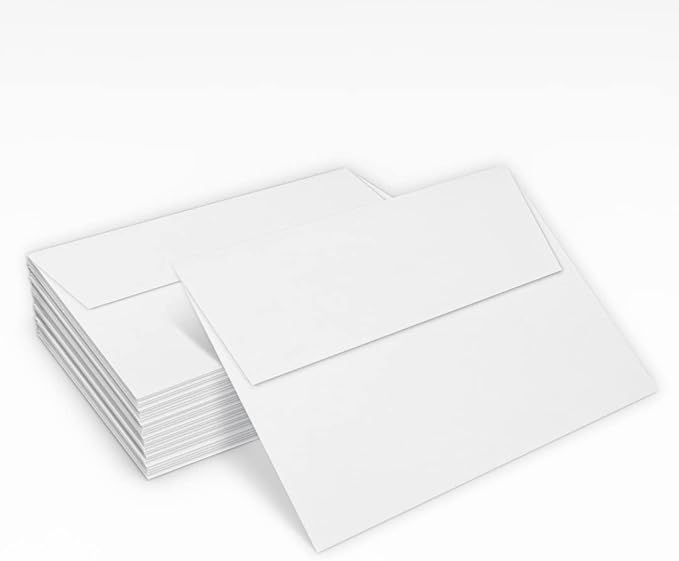 LUXPaper A7 Invitation Envelopes | Peel & Press | 5 1/4" x 7 1/4" | Bright White | 80lb. Text | 1,000 Qty