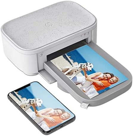 HP Sprocket Studio Plus 4x6 Wireless Instant Photo Printer, Wi-Fi, Premium Dye Sublimation, Prints Vibrant Color Pictures– Bundle: Photo Album, Markers, Photo Paper, and Stickers.