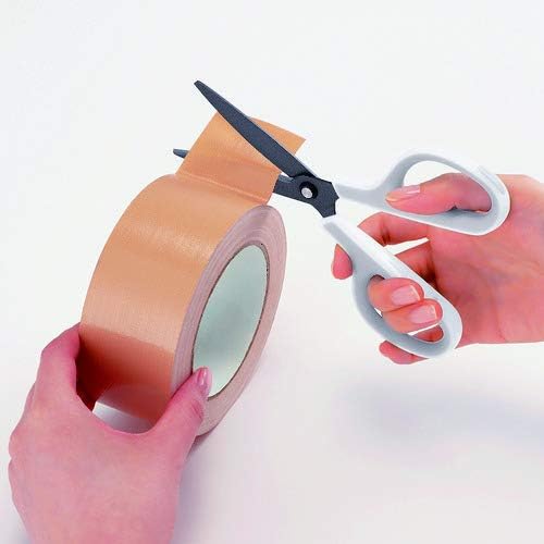 Plus Scissors SC-175SF Fit Cut Curved Fluorine Coated Memory Foam Grip White/Pink 34-547