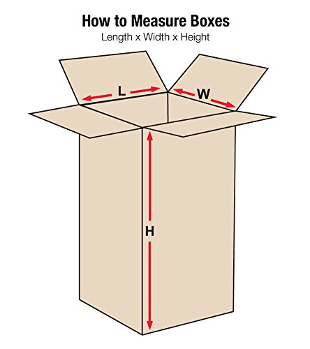 Aviditi 121248 Tall Corrugated Cardboard Box 12" L x 12" W x 48" H, Kraft, For Shipping, Packing and Moving (Pack of 15)
