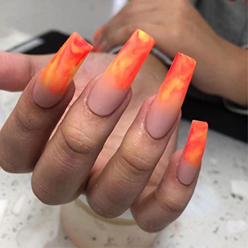 Clear Acrylic French Nail Tip BTArtbox 500pcs Half Cover Fake/False Nail with Case for Dip Powder Nail Salons and DIY Nail Art, 10 Sizes