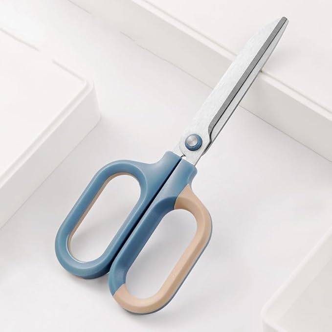 Multipurpose Office Craft Scissors for DIY Art and Craft,Comfort-Grip Handles, Sturdy Sharp Scissors (Blue)