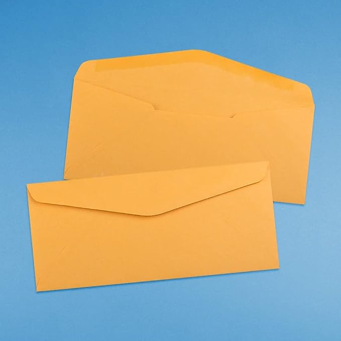 JAM PAPER #10 Business Commercial Envelopes - 4 1/8 x 9 1/2 - Brown Kraft Manila - 50/Pack