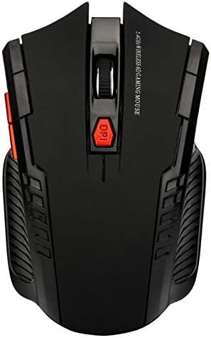 2.4GHz Wireless Optical Mouse Game Mice with USB Receiver Mause for PC Office Laptops (Black)
