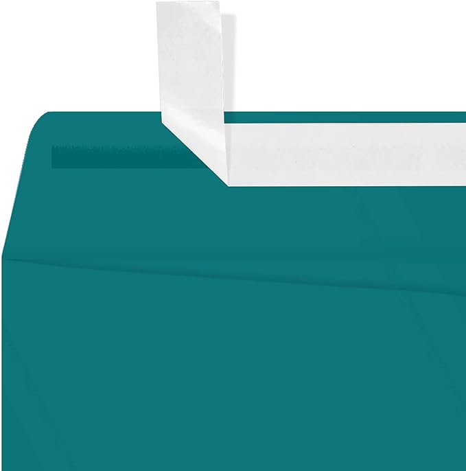 LUXPaper 9 x 12 Open End Envelopes | Peel & Press | Teal | 80lb. Text | 1,000 Qty