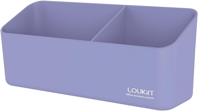 loukin Magnetic & Adhesive Marker Holder, Whiteboard Accessory Tray, Purple | 8.6" × 2.7", Holds 4 Erasers and 12 Markers, Supports up to 3.3 lb, 2 Mounting Options, Fits Glass and Refrigerators