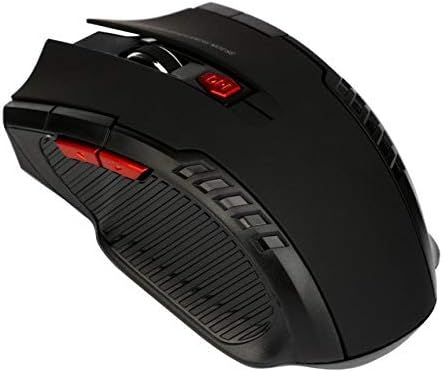 2.4GHz Wireless Optical Mouse Game Mice with USB Receiver Mause for PC Office Laptops (Black)