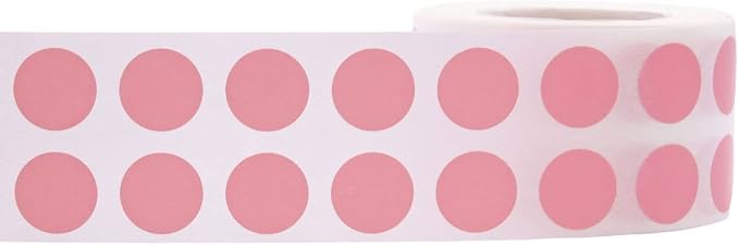 Pink 1/2" Inch Round Adhesive Labels 1,000 Color Coding Dot Stickers for Efficient Inventory Management, Crafting Projects, and Organizational Tasks in Offices, Schools, and Homes