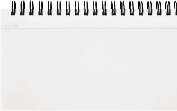 Maruman Mnemosyne Spiral Notebook, Horizontal A5, 5.83"x8.27", 5mm Grid | Professional Black Cover, 140 Graph Pages, Twin-Wire Bound To Lay Flat, Perforated Paper, For School & Office, Made in Japan