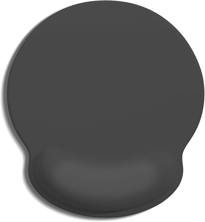 Auhoahsil Mouse Pad, Ergonomic Mouse Pad with Wrist Rest, Pain Relief Computer Gel Mouse Pad Wrist Support for Laptop, Mousepad with Non-Slip PU Base, Mouse Pads for Desk, Dark Gray